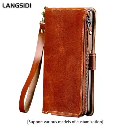 Wallets Wallet Phone Case for Samsung Galaxy S23 S22 Ultra S20 S21 Fe S9 S10 Plus A54 A53 5g A52 A71 A51 Note 20 10 Zipper Phone Bag
