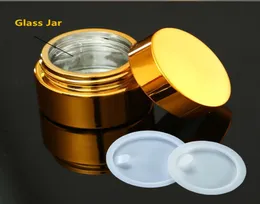 6PS hochwertige 5G 10 g 30G 50 g leeres UV -Plattieren goldener Silberglas Kosmetischer Behälter -Füllstoff -Topfglas mit Deckel 2010122345527