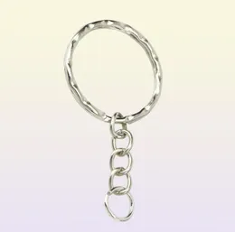 500pcs 25 мм полированного серебряного цвета Кэт -Келон Келовой Кольцо с короткими ключами кольца Женщины мужчины DIY Key Chains Accessories29426791831