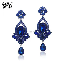 Outros VEYO Classic Lady Lady Crystal Drop Brincos de luxo Brincos de casamento para mulheres jóias de moda 2023New Gift 240419