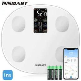 Body Weight Scales INSMART Digital Body Weight Scale with Screen for Body Fat Scale BMI Bluetooth Bathroom Scales Balance Smart Scales 240419