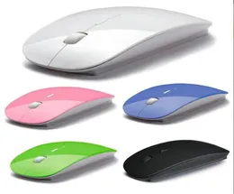 24G USB optical Colorful Special offer computer Mice Candy color ultra thin wireless mouse and receivers1650824