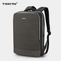 배낭 새로운 Tigernu Women Backpack 4.0A USB Quick Parge 15.6 노트북 비즈니스 여행 가방 가방 Mochila를위한 반 도난 방지 배낭 여성