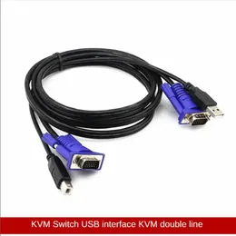 2024 1,5 m USB 2.0 Typ A bis B KVM VGA Switch USB -Kabel 4Pin + Standard VGA SVGA 15Pin PC -Laptop -Drucker -Monitor -Konverter -Adapter für KVM