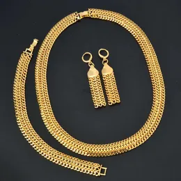 Naszyjniki wiszące słoneczne biżuterię Zestaw biżuterii masywny łańcuch Naszyjne kolczyki