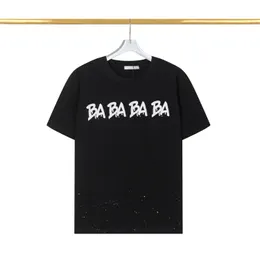 Mens Designer Leisure and Entertainment T Shirts Fashion Black White Short Sleeve Luxury Letter Mönster T-shirt Size S-3XL