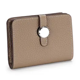 ホルダー本革カードホルダー高品質の女性の財布と財布2022新しいファッションの女性ハスプソリッドキャッシュポケットマネーバッグ