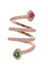 Anéis de casamento 2021 Moda Women no engajamento Relógio de lágrima cúbica Zircônia multi -embrulho dedo completo para jóias modernas Design1200666