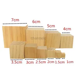 3D Puzzles Rough wooden cube solid wood cube mini DIY production wedding Christmas party 240419