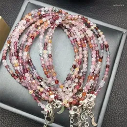 Link Bracelets 3.5mm Natural Crystal Quartz Gem Faceted Bracelet Fashion Gemstone Jewelry Reiki Healing Gift For Women 1pcs