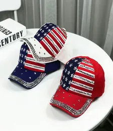 Fashion Luxury Designer Split Color Us Flag paitteri scintillanti Summer Baseball Caps Travel Youth Travel Men Hats1459506