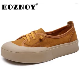 Casual Shoes Koznoy 3cm Cow Suede Genuine Leather Summer Woman Ethnic Elegance Luxury Flats Ladies Shallow Comfy Soft Soled Moccasins