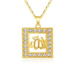 Fashion Rhinestone Medio Oriente Islamico Religioso Muslim Neck Catena del collo per Donte d'oro Donne Arabo Gioielli Gijou2503549