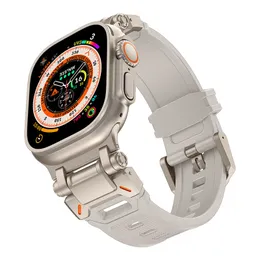 Per Apple Watch Strap Iwatch Ultra2 in acciaio inossidabile in titanio +cinturino TPU S987SE 42 45 49mm