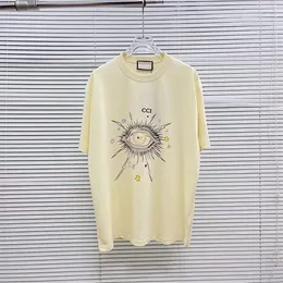 Designer T Shirt Summer New Men's and Women's Par Short Sleeve Minimalist Mångsidig tryckt T-shirt svartvitt XS-L K9987