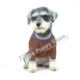 Hundkläder Autumn Winter Pet Clothes for Small Dogs Pets Clothing Pomeranian Brown Cotton Sweater Yorkies PC2031