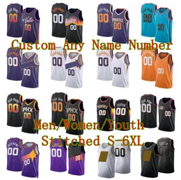 Kevin Durant Maglie da basket cucite Devin Booker 3 Beal Qualsiasi nome Any NUMEBR 2023/24 Fan Maglie City Men Youth Women S-6xl