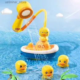 Brinquedos de banho divertidos de água de areia para crianças otário de pato elétrico Brinquedos de banho de bebê brinquedos de água para crianças fora da piscina Bathtub Brinkler L416