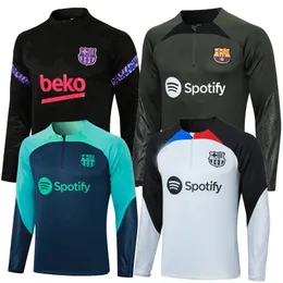 NEW 2023 2024 Barcelonna training soccer top ANSU FATI Camisetas de soccer tops21/22 Half pull LEWANDOWSKI Betis men TRACKSUIT SET PEDRI GAVI tracksuits