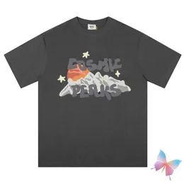 القمصان للرجال أزياء شارع جديد الصيف المكسور كوكب الكوكب tshirts خطاب الرغوة جمجمة الثلج الجبل الطباعة جولة الرقبة الزلاجات القصيرة الرجال النساء الملابس j240419