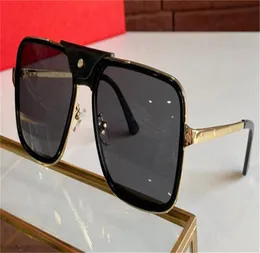 Novos óculos de sol de design de moda 0263SA Retro quadrado quadro de metal com pequeno botão de couro avantgarde estilo pop top uv400 ey7266568