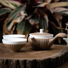Conjuntos de teaware Tangin japonês Kyusu TEAPOT Conjunto de chá chinês
