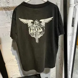 T-shirty męskie Saint Michacl sąsiedztwo w stylu gotyckim motocykl wydrukowana Męska T-ss