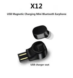 Портативная беспроводная гарнитура Bluetooth x12 Car Bluetooth наушники USB магнитная зарядка мини -блюэтут наушники S530 Sport Hearpet 27964532