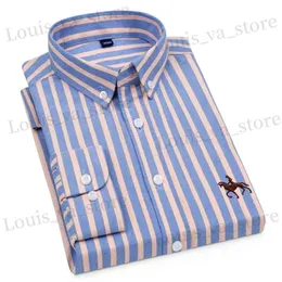 Camisas casuais masculinas Moda Moda Oxford Camisas finas de algodão 100% longas Long Slve Casual Slim Color Solid Color Pleda Lidra de vestido formal Camisa Plus S ~ 7xl T240419