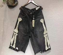 2020 calças de verão masculino jeans capris chok kapital caxempt 19ss bordury costela lava -os de jeans casual moda high street2184306