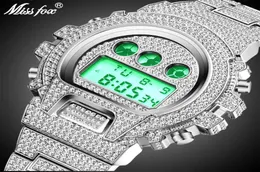 Missfox G Style Shock Mens Watch Top Brand Luxury Digital Watch Men Diamond Clock Class Classic Hip Hop Iced Out Watch 2106033323199