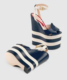 6cm Çizgili Platform Sandalet Kadın Yılan 16cm Kamama Topuklu Pompalar Escarpins Party Düğün Ayakkabıları Mary Jane B2855842