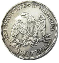 مجموعة كاملة من 18391861o 21pcs ليبرتي جالس نصف الدولار الحرفية الفضية المغطاة بالنسخ العملات الحلي النحاس الزخارف المنزل accesso5567534