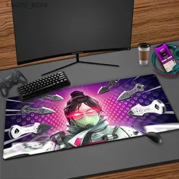 Mouse Pads Wrist Rests Apex Legends Wraith Kunai Heirloom Game Large Mouse Pad XXL Computer Gaming Mousepad For PC Gamer 900x400mm HD Table Desk Mat Y240419