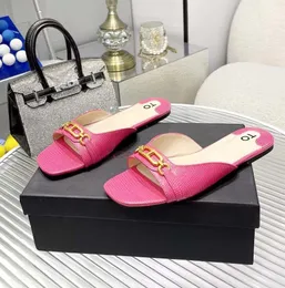 Kadın Sandal Terlik Slayt TF Sandal Whitney Sanke Deri Katırlar Slaytlar Patent Deri Lüks Tasarımcı Daireler Kauçuk Düz Sandale Yaz Plaj Flip Flop 35-43Box