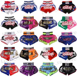 Herren Shorts Muay Thai Shorts hochwertige Kampf Kickbox -Hosen Box -Shorts Männer Damen Kinder MMA Kleidung Stickart Kampfkunst Trunks T240419