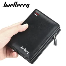 Portafogli Baellerry Brand Luxury Brand Portafoglio in pelle con tasca con cerniera vintage Vintage Big Ahabilite Mash Short Money Borse Card Porta