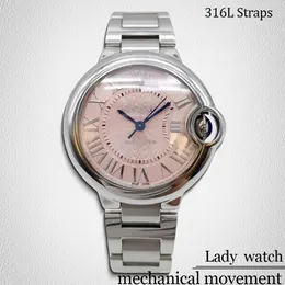 Kvinnors klockor Gold Strap Woman High Quality Luxury 36mm Watch Stainless Steel Balloom 33 36 42mm storlekar Mekaniska klockor Fashions Classic Style Designer Watches