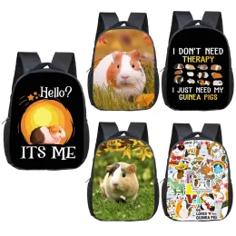 Bags Cute Guinea Pig Backpack for 24 Years Old Kids Mammal Cavy Children School Bags 12 Inch Mini Toddler Bookbag Gift