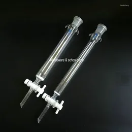 1PCS LAB 24# GLASS SAND CORE CORE COMMONT مع فم قياسي و PTFE PISTON 16 22 30 40 200 300 400MM