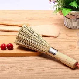 Nuovo tradizionale pennello naturale in bambù Wok Bash Bash Bash Bash Brush Brush Cucile Puscella di pulizia Brush Brush Hotel Forniture per hotel