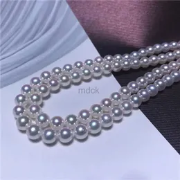 Collane a sospensione Bellissime AAAA+ 8-9 mm Natural South White Pearl Necklace 35 pollici gioielli squisiti e bellissimi regali 240419