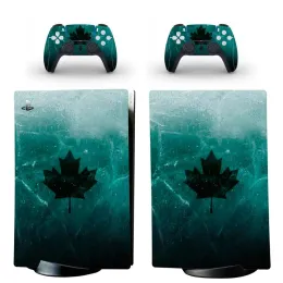 Joysticks Green Leaf Weed PS5 Digital Edition Skin Sticker Decal Cover for PlayStation 5 Console and 2 Controllers PS5 Skin Sticker Vinyl