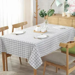 Tischtuch für häusliche Wäsche Baumwolle Plaid Streifen Esstischtecke dekorative rechteckige Kaffeeküche Abdeckung