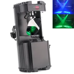 Effekter 30W RGB 3in1 COB DMX LED DISCO -skanner GOBO COB LED RGB Rotation Mirror Scanner Rainbow Effect Party DJ Spot Lighting