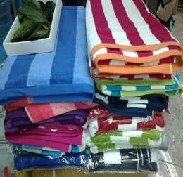 Stripe Pamuk Banyo Havlusu Pamuk Banyo Sayfası Plaj Havlusu Boyutu Yaklaşık 18090cm 10pcslot 25607130015