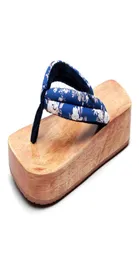 Summer Japanese Wood S Anime Cosplay Shoes Oriental Chinese Traditionella högklackade Getas Women Man Woode Paulownia Slippers6652882