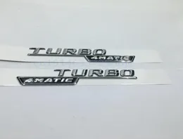 Conjunto de 2 para Mercedes Benz AMG ML GLK TURBO 4MATIC emblema Badge Decal de tronco traseiro Chrome Letters7457271