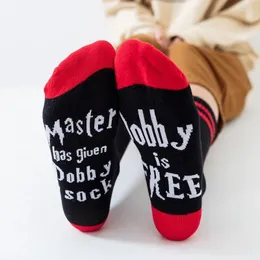 As meias masculinas Carta de impressão de alta qualidade é grátis para homens engraçados listrados de raiva caussettes femme spring streetwear algodão sokken