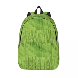 Backpack Moss Print Green Layers Student Polyester Travel Backpacks Breathable Modern School Bags Rucksack